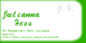 julianna hess business card